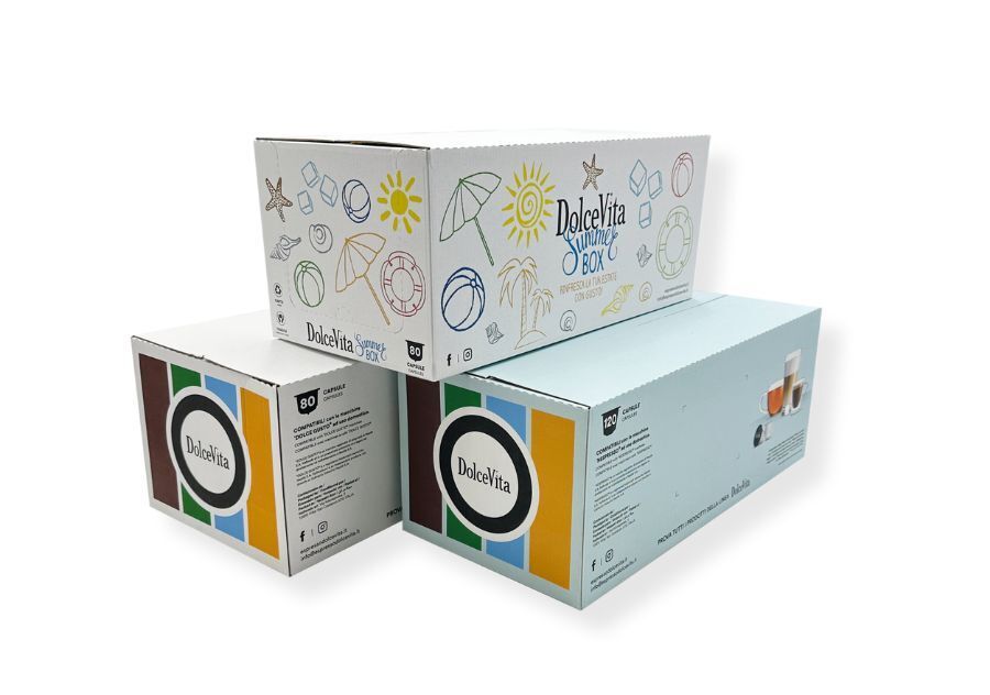scatole in cartone cialde
