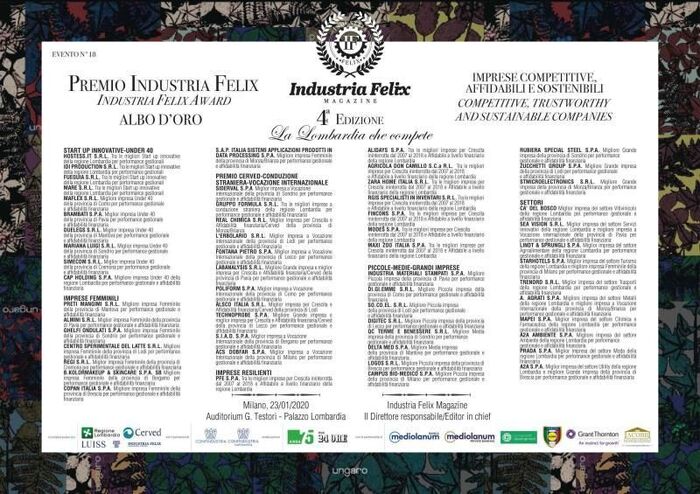 Prix Industria Felix 2020 